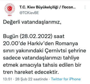 Ukrayna’nın Harkiv kentinden tahliye treni yola çıktı