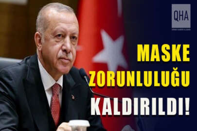 Cumhurbaşkanı Erdoğan açıkladı! Kapalı alanlarda maske zorunluluğu kaldırıldı