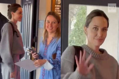Dünyaca ünlü oyuncu Angelina Jolie Ukrayna Lviv'de görüntülendi