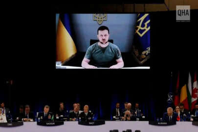 Cumhurbaşkanı Zelenskıy, NATO'ya hitabında Ukrayna'ya daha fazla ağır silah ve mali destek istedi