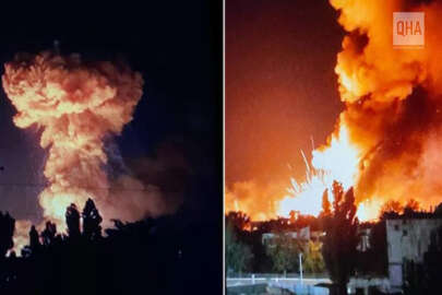 Ukrayna ordusu, Herson'da Rus mühimmat deposunu havaya uçurdu