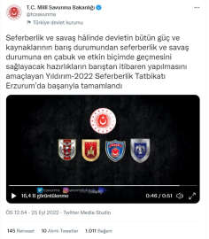 Türkiye Milli Savunma Bakanlığı "Seferberlik Tatbikatı" düzenledi