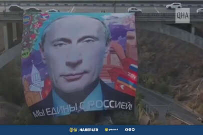 Ermenilerden sivilleri bombalayan Putin'e destek gösterisi