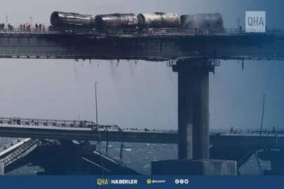 İşgalciler hasar görmüş Kerç Köprüsünün görüntülerini paylaştı