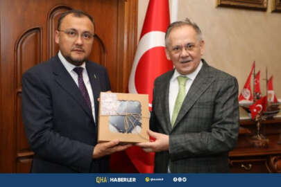 Ukrayna Büyükelçisi Bodnar, Samsun Büyükşehir Belediye Başkanı Demir ile görüştü