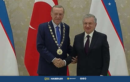 Özbekistan'dan Erdoğan'a Yüksek Düzeyli İmam Buhari Nişanı