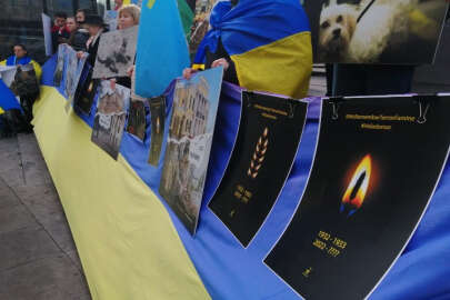 İstanbul'da Rusya'nın Ukrayna'da işlediği soykırım suçları protesto edildi