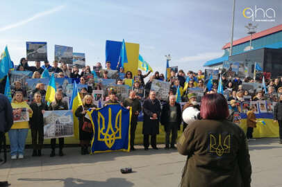 Bir yıldır Ukrayna’yı bombalayan Rusya, İstanbul'da protesto edildi