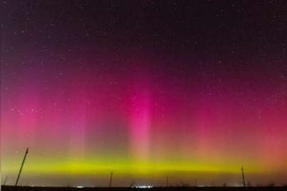 Kazakistan'da kuzey ışıkları görüntülendi