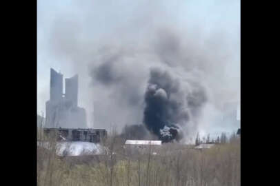 Kazakistan'ın başkenti Astana'daki bir anaokulunda yangın!