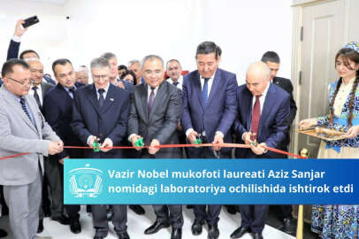 Özbekistan'daki bir üniversite laboratuvarına Nobel ödüllü Aziz Sancar'ın ismi verildi