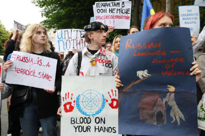 BM, Ukrayna'nın başketi Kıyiv'de protesto edildi