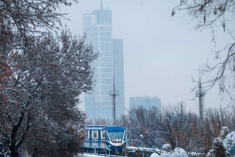 Özbekistan'dan kış manzaraları