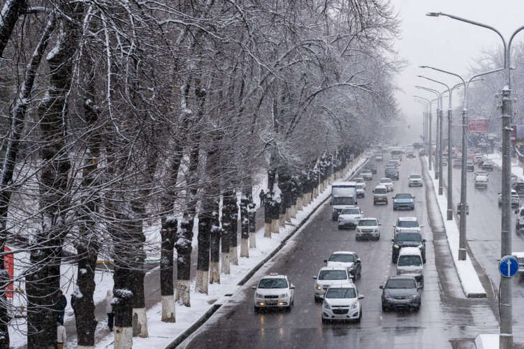 Özbekistan'dan kış manzaraları
