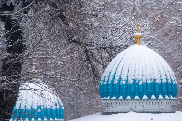 Özbekistan'dan kış manzaraları