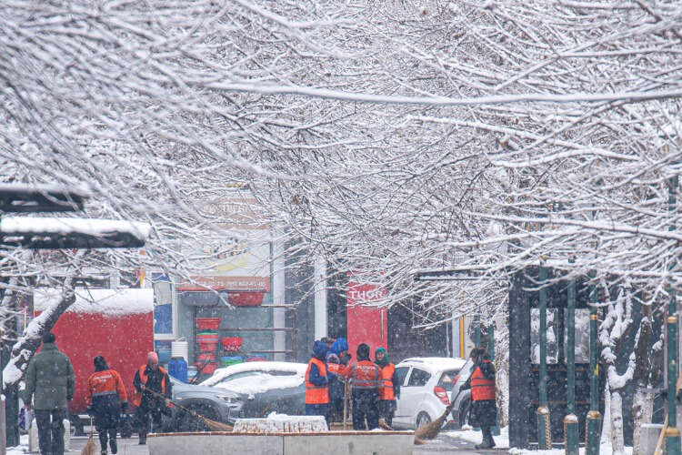 Özbekistan'dan kış manzaraları