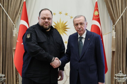 Ukrayna Parlamentosu Başkanı Stefançuk, Türkiye Cumhurbaşkanı Erdoğan ile bir araya geldi