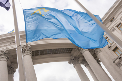 Ukrayna'nın başkenti Kıyiv'de Kırım Tatar Millî Bayrak Günü kutlandı