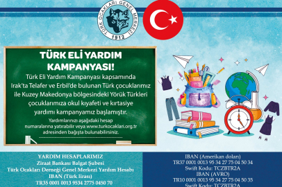Türk Ocaklarından Türkmen ve Yörük çocuklarına eğitim desteği
