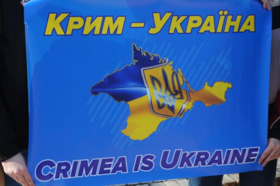 Sarı Kurdele direniş hareketinden Kırım'da protesto