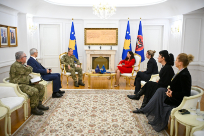 Kosova Cumhurbaşkanı Osmani Türk Barış Gücü heyetini kabul etti