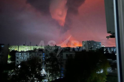 Rusya’nın Samara bölgesindeki petrol rafineri İHA saldırısında alev aldı