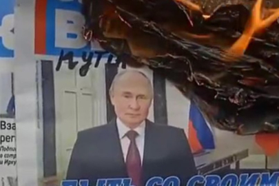 “Sarı Kurdele” Hareketi Rus propoganda materyallerini ateşe verdi