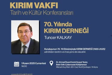 Tuncer Kalkay, 70. Yılında Kırım Derneği kitabını tanıtacak