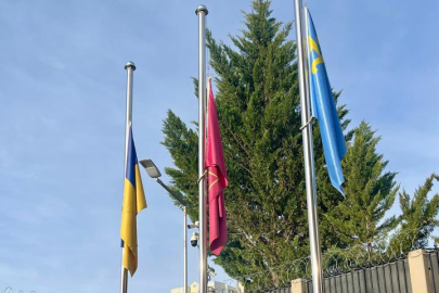 Ternopil saldırısı sonrası Ukrayna’nın Ankara Büyükelçiliğinde bayraklar yarıya indi