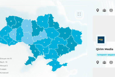 Kırım Haber Ajansı, Ukrayna’nın Tavsiye Edilen Medyaları Haritası’na girdi