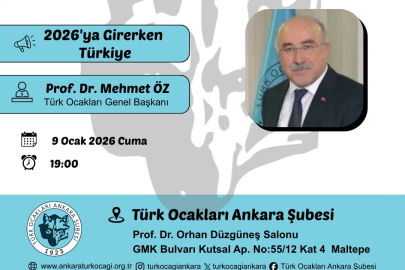 Prof. Dr. Mehmet Öz, "2026'ya Girerken Türkiye" başlığıyla konuşacak