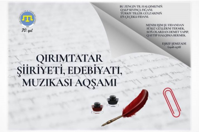 Kırım Derneğinde edebiyat ve müzik buluşması: “Qırımtatar Şiiriyeti, Edebiyatı ve Muzıqası Aqşamları” başlıyor!