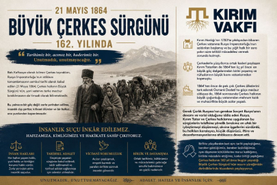 Kırım Vakfından Büyük Çerkes Sürgünü bildirisi: Tarihimiz bir, acımız bir, kederimiz bir