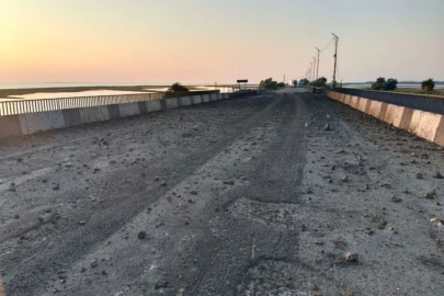 İşgal altındaki Kırım’da vurulan Çongar Köprüsü’nde trafik ters yönlü açıldı