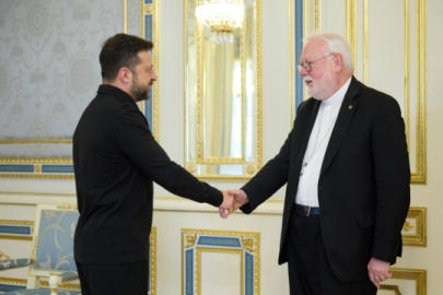 Cumhurbaşkanı Zelenskıy, Papa XIV. Leo'nun özel temsilcisini Kıyiv'de ağırladı
